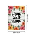 thumbnail image 4 of JOOCAR Linen Garden Flag with Floral Design - Home Sweet Home - for Spring Summer Home Outdoor Garden Yard Door Decor 12x18 inch, 4 of 5