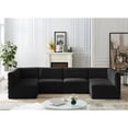 thumbnail image 2 of Meridian Furniture Quincy Black Velvet Modular Sectional, 2 of 13