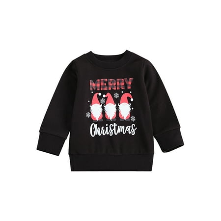 

Nokpsedcb Kids Baby Boys Girls Christmas Sweater Long Sleeve Sweatshirt Tops