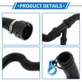 thumbnail image 5 of Unique Bargains 1 Pc Radiator Hose for Land Rover Range Rover Evoque 2.0L 2014-2017 Good Sealing Rubber Black Lower Heater Hose, 5 of 7
