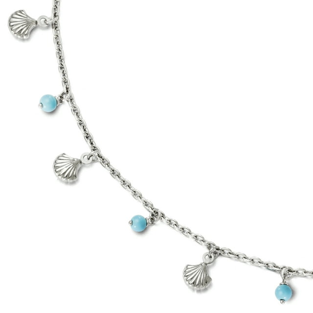 925 Sterling Silver Turquoise Adjustable 9 10 Anklet Ankle Bracelet