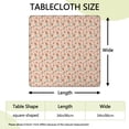 thumbnail image 2 of Pink Christmas Gingerbread and Tree Pattern Square Fitted Tablecloth with Elastic Edge,Square Table Cover,Washable Elastic Table Cover for Home Kitchen Party Decor 34"x34", 2 of 6