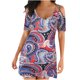 thumbnail image 1 of Vestido suelto casual de manga corta con estampado floral de moda de verano para mujer Fridja  bnh519, 1 of 5