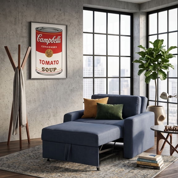 Sofa CAMA Franco M & E MUEBLES Sillon Azul Denim