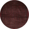 thumbnail image 1 of Ahgly Company Machine Washable Indoor Round Contemporary Burgundy Brown Area Rugs, 7' Round, 1 of 7