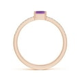 thumbnail image 2 of ANGARA Natural 0.7 Ct. Amethyst with Diamond Classic Stackable Ring in 14K Rose Gold for Women (Ring Size: 12), 2 of 9