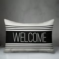 thumbnail image 2 of Creative Products Welcome Farmhouse Stripes Black 14x20 Indoor / Outdoor Pillow, 2 of 2