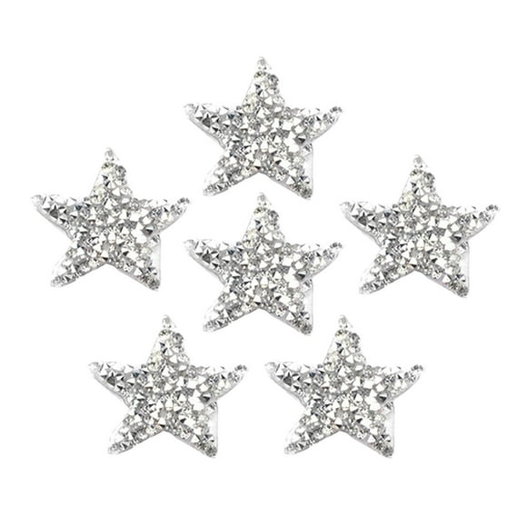 6 Piezas de Parches de Estrellas de Imitación de Hierro Zulema Hierro en Parches de Costura de Estrellas