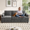 thumbnail image 5 of BLAZANT 89" Extra Deep Seats Oversize, Chenille Fabric 3 Seater Sofa for Living Room, Modern Couch and Sofa, Comfy Armrests and Seats and Backrests, Easy Installation,Gray, 5 of 14