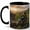 Black, variant on Forest Regeneration Coffee Mug, Tree Planting After Wildfire Design, 11 oz Ceramic Cup