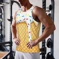 thumbnail image 5 of KLL White Ice Cream Print Men's Muscle Gym Workout Stringer Tank Tops Bodybuilding Fitness T-Shirts Tank Tops Men-X-Large, 5 of 7