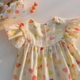 thumbnail image 5 of Hfolob Girls Summer Dresses Kids Fly Sleeve Holiday Heart Print Dance Flowy Sundress Casual Dresses 18-24 Months, 5 of 7