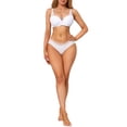 thumbnail image 2 of INSPIRE CHIC Women's French Lace Bra Full Coverage Push Up Minimizer Underwire Lingerie C 42 White, 2 of 5