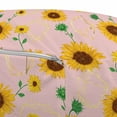 thumbnail image 3 of Floral Pouf Cover with Zipper, Illustration of Spring Season Concept with Sunflowers and Polygonal Elements, Soft Decorative Fabric Unstuffed Case, 30" W X 17.3" L, Multicolor, by Ambesonne, 3 of 5