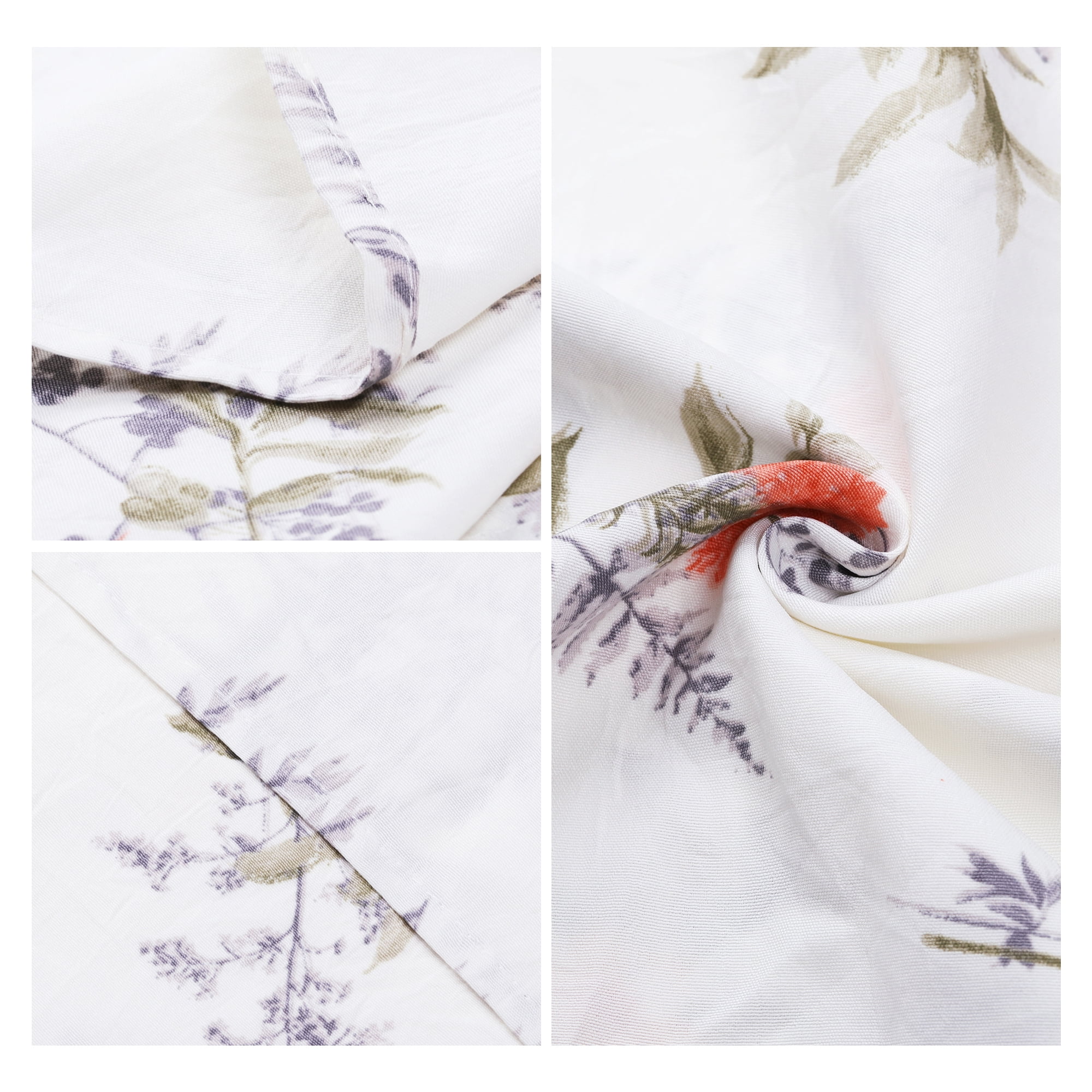 Unique Bargains 1 Pcs Pillowcase Breathable Soft Floral Pillow Cases White 20"x72"