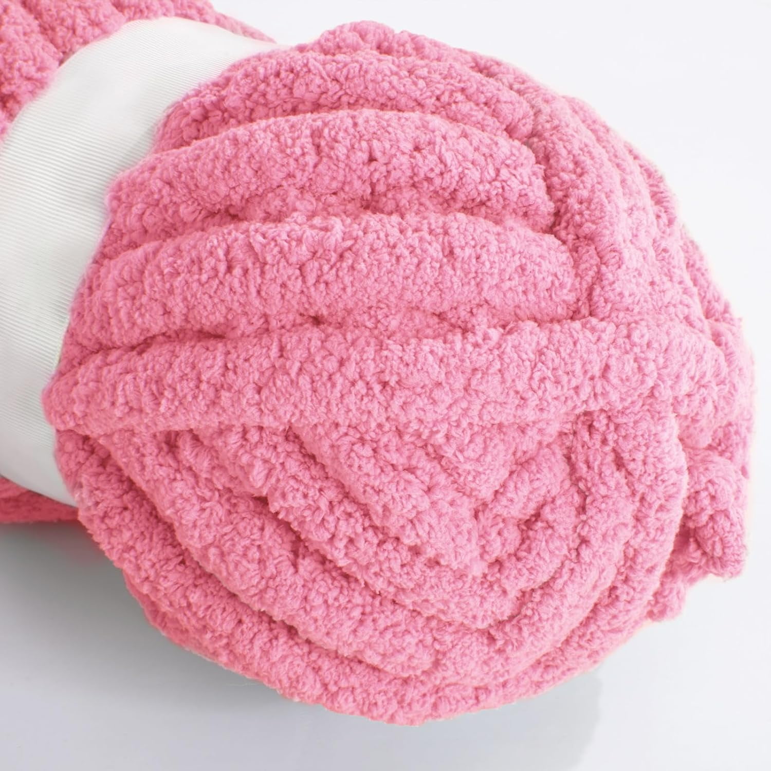 8 Pack Chunky Chenille Yarn - Super Soft Bulky Knitting Yarn for Blankets Scarf DIY, 8oz/27yds per Skein, Fluffy Plush Yarn for Crochet & Hand Knitting