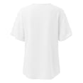 thumbnail image 6 of Sngxgn Women's V Neck Short Sleeve Long Sleeve Slim Fit T Shirt Tops Tee(White,XXL), 6 of 6