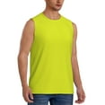 thumbnail image 2 of Uemuo Yellow Pattern Men's Sleeveless T-Shirt,Muscle Athletic Tank Top, Moisture-wicking Quick-dry Breathable Classic Tee Top for Gym Run Outdoor Sports-, 2 of 8