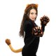thumbnail image 4 of GOOHOCHY FrColor Lion Cosplay Costume Lion Peluche Películas de peluche Accesorios de atractivo Sexo Set Lion Paw Guantes Orejas Diadema y Cola (Marrón), 4 of 7