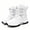 White, variant on Stepedia Snow Boots for Women Warm Insulated Non-Slip Outdoor Faux Fur Mid Calf Waterproof Winter Boots, Black