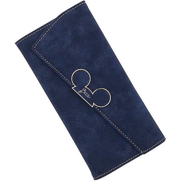 Bolsa de herramientas, 1 Uds., cartera de Color para mujer, cartera larga con tapa para mujer, monedero triple con cabeza de Mickey, billeteras delgadas con bolsillo para monedas para teléfono