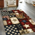 thumbnail image 3 of American Flag Area Rug 3x5 Washable Rug Non Slip Texas Star Farmhouse Sunflowers Blue Red Large Area Rug Indoor Floor Carpet for Entryway Bedroom Kitchen Living Room Home Office Dining Room Nursery, 3 of 8