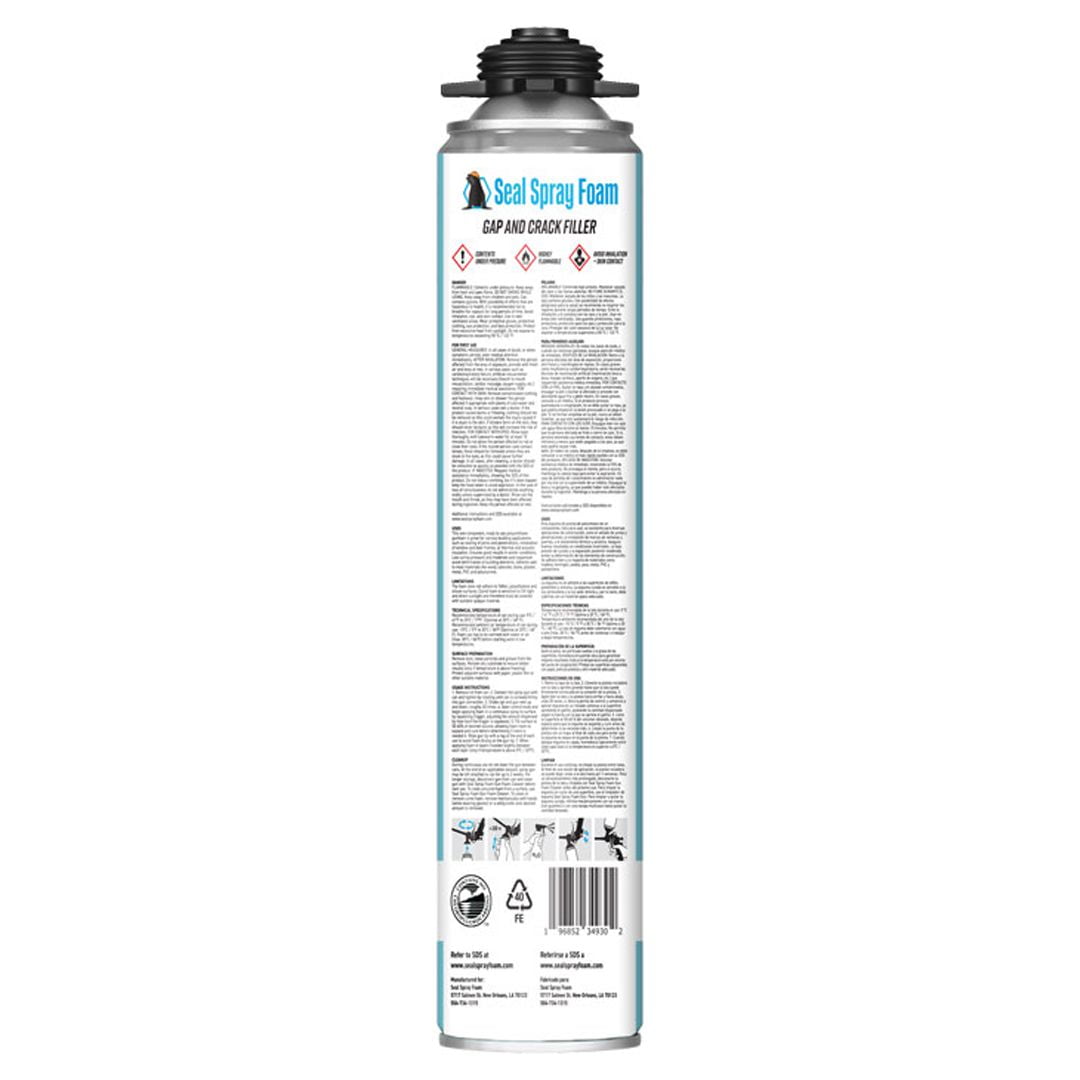 Seal Spray Foam Gaps And Cracks 23.4oz Gun Foam - Case Of 12