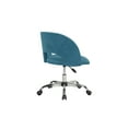 Mainstays Fabric Upholstered Open Back Office Chair with Casters, Teal