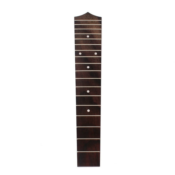 EXHUMKY Coffee Wood Ukulele Fingerboard Replacement with 18 Frets for Concert Ukulele Fretboard Accessory