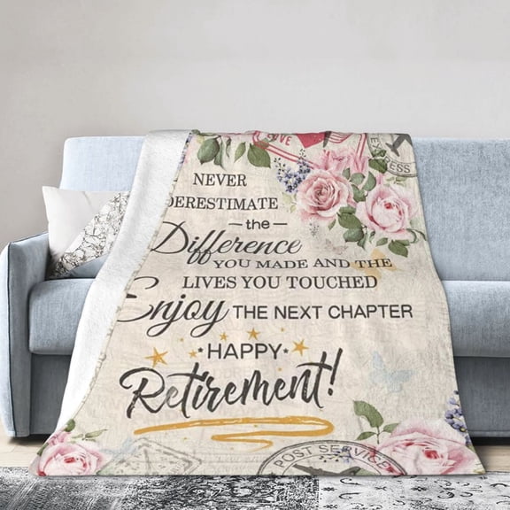 Wijzvio Retirement Gifts For Women Throw Blanket Soft Fuzzy Fleece Blanket For Couch Bed Living Room Decoration 40"X30"