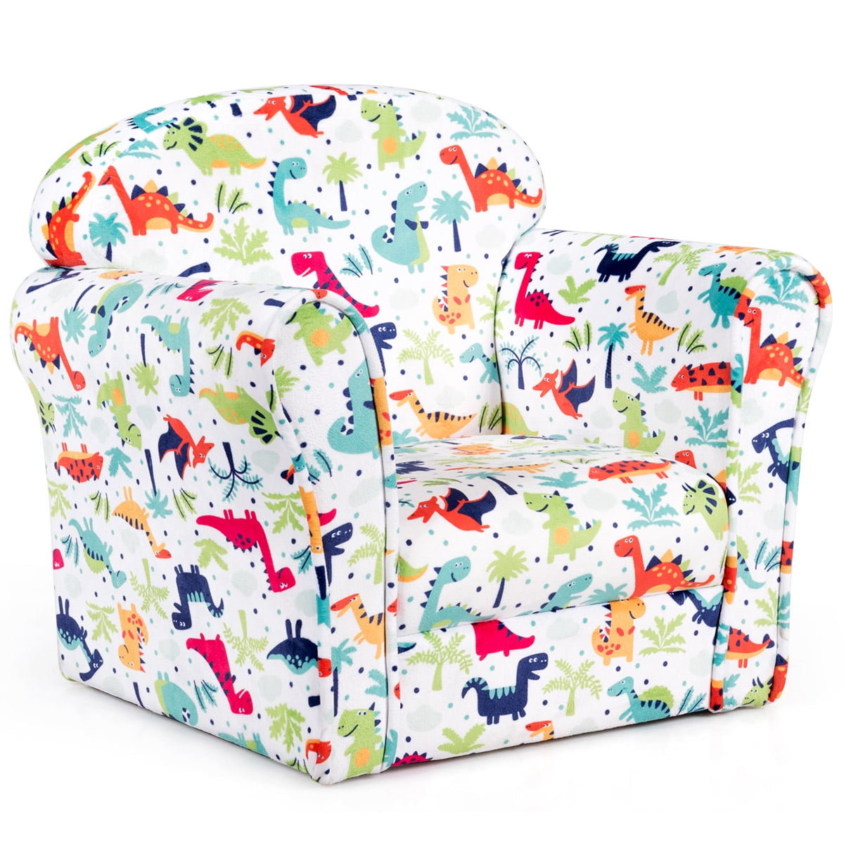 Topbuy Single Sofa For Children Armrest Chair Dinosaur Pattern Kids Chair Lovely Gift