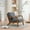 Light Grey, variant on Mid Century Accent Chair Modern Oak Chair with Pillow Upholstered Lounge Arm Chair with Solid Wood Frame and Soft Cushion, Living Room Chairs, Reading Armchair for Bedroom Sunroom, Dark Gray