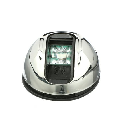 Attwood LightArmor Vertical Surface Mount Navigation Light - Oval - Starboard (green) - Stainless Steel - 2NM [NV4012SSG-7]