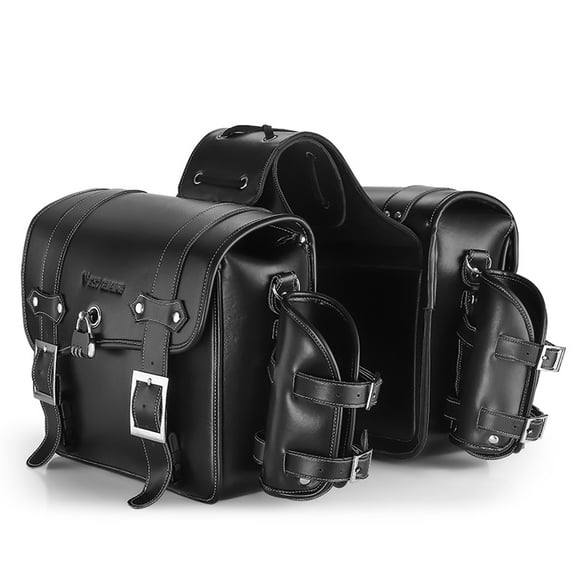 Universal Motorcycle Rearseat Bag - Retro Style with Large Capacity - Ideal for Motorcycle Tools and Storage - Convenient Side Bag for Motorcycle Riding.