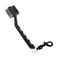 thumbnail image 2 of Cepillo de limpieza para palos de golf con gancho a presión para limpiar palos sucios de doble cara Negro Gris, 2 of 8