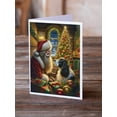 thumbnail image 2 of English Springer Spaniel and Santa Claus Greeting Cards Pack of 8 7 in x 5 in, 2 of 3