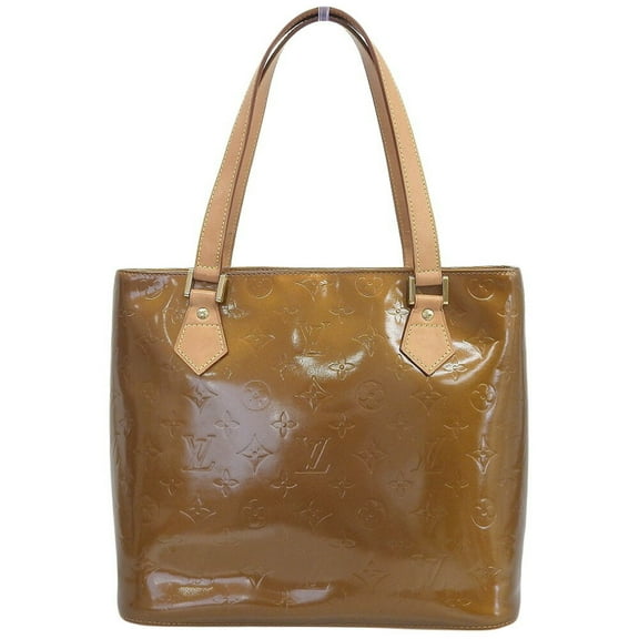 Pre-Owned Louis Vuitton Monogram Vernis Houston M91122 Tote Bag Shoulder Bronze (Good)