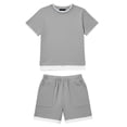 thumbnail image 5 of Bigetiay Boys Summer Clothes Classic Active Breathable Short Sleeve T-Shirt with Short Outfits Boys Clothes 4-5 Years, 5 of 5