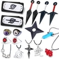 thumbnail image 2 of Anime Naruto Necklace Ring Pendant Action Figure Cosplay Uzumaki Weapon Kunai Headbands Shuriken Accessories Prop Kids Toy Gift Gao Jinjia LED, 2 of 2