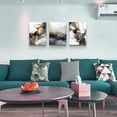 thumbnail image 3 of Abstract Canvas Wall Art For Living Room Boho Wall Decor For Bedroom Fashion Wall Decorations For Office Abstract Ink Paintings 3 Pieces Framed Abstract Wall Pictures Artwork Bathroom Home Decor, 3 of 5