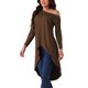 thumbnail image 4 of INSPIRAR CHIC Blusa Casual de Una Sola Manga Larga Asimétrica con Dobladillo Irregular Color Marrón Oscuro Talla S, 4 of 5