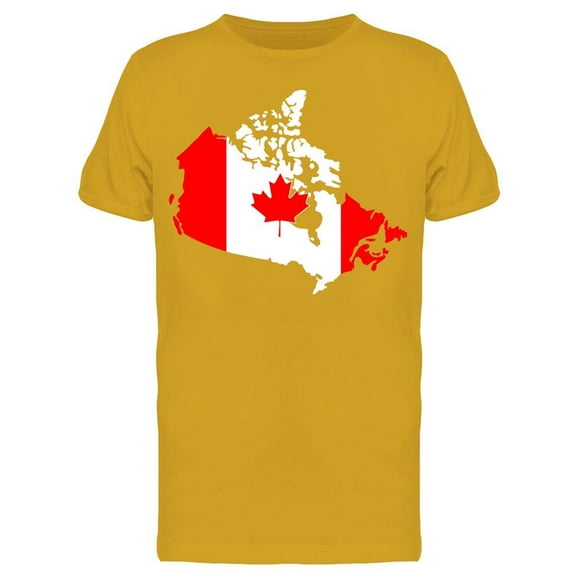 Canada Country Map With Flag T-Shirt Men -Image by Shutterstock, Male Large