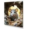 thumbnail image 2 of Designart "Portrait of a Cute White Rodent" Animals Canvas Art Print, 2 of 5