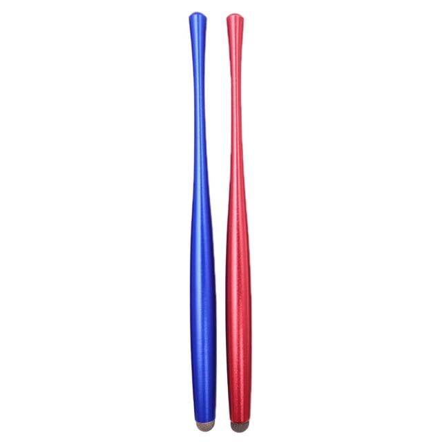 Shisuyan 2pcs Long Touch Screen Pen Slim Waist Metal Stylus Pen for Tablets Cell Phones (Random Color)