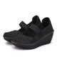 thumbnail image 2 of zapatos informales transpirables de alta ayuda para mujer, mocasines con plataforma, cuñas tejidas de otoño, zapatos de tacón alto de nailon, zapatos de baile cuadrado, 2 of 5