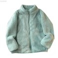 thumbnail image 2 of Liyamei Kids Two Tone Fleece Jacket with Stand Collar for Winter Mid Length Warmth Size 7-8 Years, 2 of 4