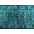 thumbnail image 1 of Ahgly Company Indoor Rectangle Abstract Light Blue Contemporary Area Rugs, 4' x 6', 1 of 4