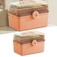 thumbnail image 3 of 3 Layers Storage Box First Aid Box Medical Organizer Portable Water Resistant Shockproof with Partitioned Storage for Home Outdoor Travel, 3 of 7