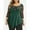 Green, variant on EQWLJWE Womens Plus Size Tops O-Neck Asymmetric Short Sleeve Tunics Lace Blouse Shirts for Summer Casual
