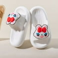 thumbnail image 2 of Kids Slides Girls Girls Slippers Soft EVA Indoor Outdoor Bunny Print Slip On Shoes for Toddler Kid #White, 2 of 3